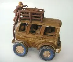 Austin Hleza, Volkswagen 10 Seater Taxi with Passengers, hand-painted ceramic