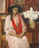 The Doll Louise in an Interior by Maud Sumner, oil on canvas, offered May 2010