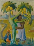 Maggie Laubser, Mother and Child at a Pawpaw Tree