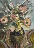 Still Life with Proteas in a Jar by Irma Stern, oil on canvas, sold May 2010