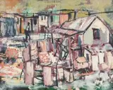 Ephraim Ngatane, Street Scene with Spaza Shop