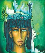 Alexis Preller, The Flower King, oil on canvas