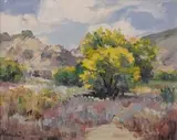 Hugo Naude, Landscape with Flowering Acacia