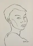 John Dronsfield, Portrait of a Boy, charcoal