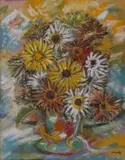 Jean Welz, Still Life with Daisies in a Vase