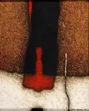 Kenneth Bakker, Black over Red, 1966, oil on canvas