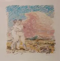 Dancing Figures by William Kentridge, silkscreen in colours, offered Oct 2009