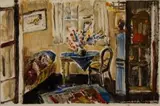 Lippy (Israel-Isaac) Lipshitz, Woman Resting in an Interior, monotype