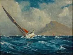 Sailing by George William Pilkington, oil on canvas, sold Oct 2009