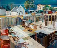Alexander Podlashuc, Construction Site, Kloof Street, 1999, oil on canvas
