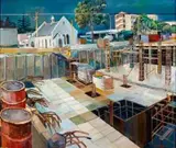 Alexander Podlashuc, Construction Site, Kloof Street, 1999, oil on canvas