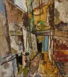 Abstract Vista by Gregoire Boonzaier, oil on board, sold Oct 2009