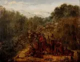 Frederick Timpson I'Ons, Chiefs and Councillors Conferring, oil on canvas