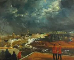Otto Landsberg, The Great Storm of 1865, oil on board