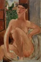 Wolf Kibel, Nude, oil on canvas