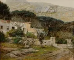 Arthur Elliott, Bellwood, Sea Point, photograph coloured by Hedley Churchward
