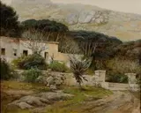 Arthur Elliott, Bellwood, Sea Point, photograph coloured by Hedley Churchward