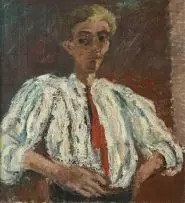 Wolf Kibel, Self Portrait, oil on canvas laid down on board
