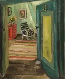 Freida Lock, Interior(with Black Striped Chair)