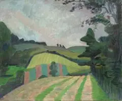 Field Patterns by Ruth Everard Haden, 1925, oil on canvas, sold Mar 2009
