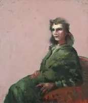 Tadeusz Jaroszynski, A Seated Figure, oil on canvas