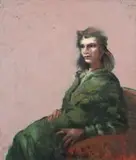 Tadeusz Jaroszynski, A Seated Figure, oil on canvas
