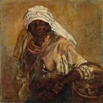 Dorothy Kay, Old Oyster Woman, oil on canvas