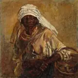 Dorothy Kay, Old Oyster Woman, oil on canvas