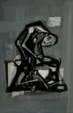 Giuseppe Cattaneo, Man on a Bicycle, mixed media