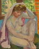 Alfred Krenz, Nude with Veil