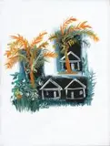 Walter Battiss, Huts and Palm Trees