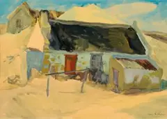 May Hillhouse, Cottages Arniston, watercolour
