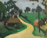 Ruth Everard Haden, Road through a Farmyard