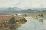 Cathcart William Methven, Polela River near Himeville, Natal, circa 1920, oil on canvasboard