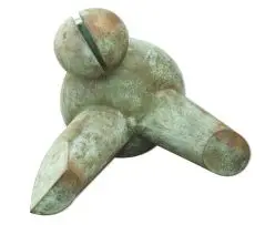 Figure by Edoardo Villa, 1970, bronze with verdigris patina, sold Sep 2009