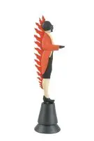 Peter Schütz, Flaming Dumb Waiter, jelutong, metal and paint