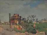 Hare's Brick Factory, Mowbray Cape by Gregoire Boonzaier, oil on canvasboard, sold Sep 2009
