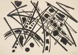 Ernst Wilhelm Nay, Rhythmen, Tuschpinselzeichnung auf Velin