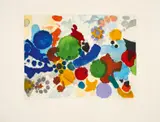 Ernst Wilhelm Nay, Farbaquatinta 1957-4, Farbaquatinta auf BFK RIVES (Wasserzeichen)