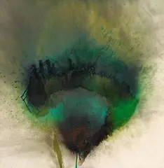 "Sky or Flash" by Otto Piene, Öl auf Leinwand, sold Nov 2015