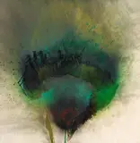 "Sky or Flash" by Otto Piene, Öl auf Leinwand, sold Nov 2015