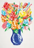 Jeff Koons, Untitled (Vase of Flowers), Farblithografie auf Somerset England (Wasserzeichen)