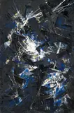 Fred Thieler, "Aktives Weiss zwischen Blau und Schwarz" oder "O.2. 56/57"
