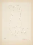 Pablo Picasso, Femme nue de dos, Radierung auf Velin
