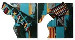 Jay Phillips, Meeting Place, Enamel on aluminum (in two pieces)