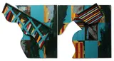 Jay Phillips, Meeting Place, Enamel on aluminum (in two pieces)