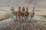 Stephan Pajaczkowski, Rural Spring Carriage Scene, Watercolor on paper