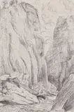Helen Blumenschein, The Narrows Zion National Park, Ballpoint pen on paper
