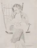 Milton Avery, Mother and Child, Pencil on paper