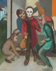 Halloween Ghouls by Dorothy Young Graham, Oil on canvas paper, sold Sep 2020